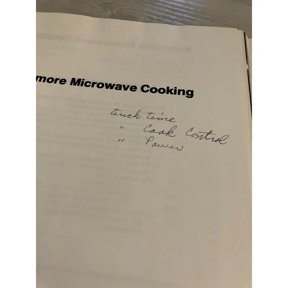 Kenmore Microwave Cooking from Sears, spiral bound